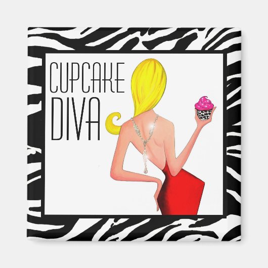 「カップケーキDIVA」 マグネット (正面)