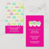 カップケーキNはカスタムな縦の名刺を振りかけます 名刺 (正面/裏面)