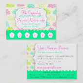 カップケーキNはカスタムの報酬カードを振りかけます ロイヤリティカード (正面/裏面)