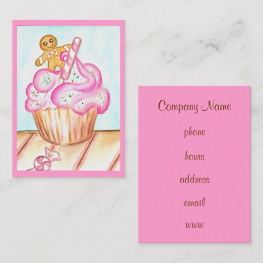 カップケージンジャーブレッド名刺 名刺 (正面/裏面)