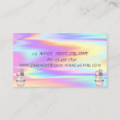 カップケーズマカロンベーカリーホログラフィカラフルック 名刺 (裏面)