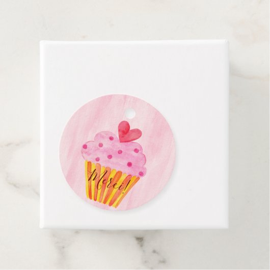 カップケ感謝していーキユー – Merci フェイバータグ (インサイチュ)