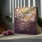 カップケ結婚ーキフレーバーの看板カップルMason Jar Wood ポスター