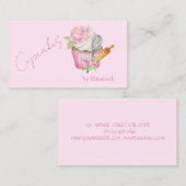 カップケ転がーキ、ズピン、ウィスク、花 名刺 (正面/裏面)