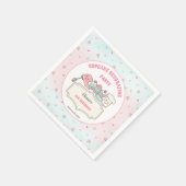 カップケ飾ーキパーティーかわいいベーキングガール誕生日 スタンダードカクテルナプキン (角)