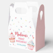 カップケ飾ーキパーティーかわいいベーキングガール誕生日 フェイバーボックス (オープン)