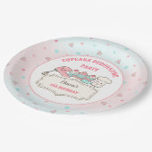 カップケ飾ーキパーティーかわいいベーキングガール誕生日 ペーパープレート (アングル)