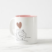 カップコーヒー ツートーンマグカップ (正面左)