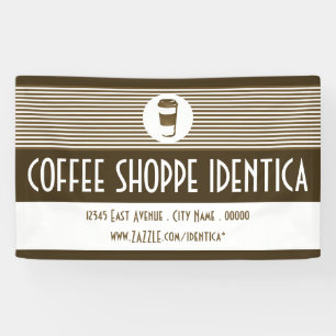 カップショップのバナーに行くコーヒー 横断幕