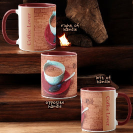 カップスプーンタイポグラフィ埋め込みワードクラウドカスタム マグカップ