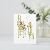 カップパを持っている疲れた鶏 ポストカード (スタンド正面)