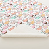 カップパターンデザイン01wの猫 シェルパブランケット (3/4)