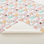 カップパターンデザイン01wの猫 シェルパブランケット (3/4)