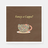 カップパファンシーー？お茶だ。 スタンダードランチョンナプキン (正面)