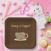 カップパファンシーー？お茶だ。 ペーパープレート (パーティー)