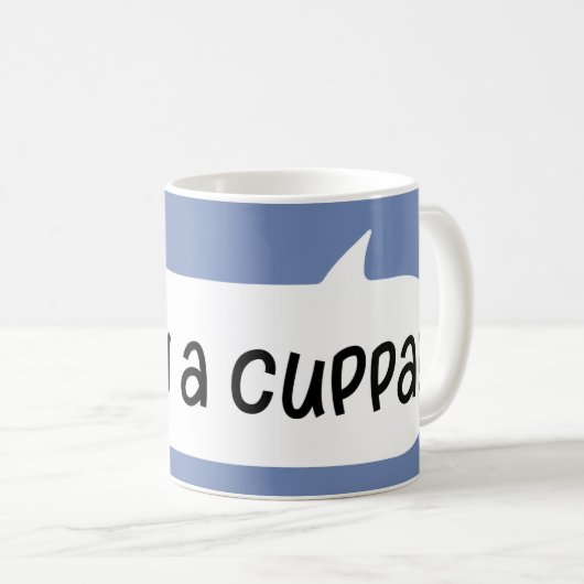 カップパファンシーー？イギリスのスラング、ティーマグカップ コーヒーマグカップ (正面右)