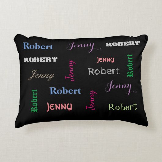 カップパーソナライズされたル名 アクセントクッション (正面)