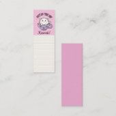 カップピンクの可愛い猫 スキニー名刺 (正面/裏面)