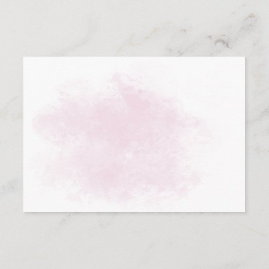 カップピンク花赤ちゃんシャワーの子ネコ エンクロージャーカード (裏面)