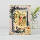 カップフランスのルインキャリッジカード招待状 招待状 (スタンド正面)