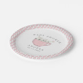 カップベビーシャワーの甘いピンクのバンニー ペーパープレート (アングル)