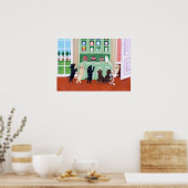 カップボードラブラドールパピズアートプリント ポスター (キッチン)