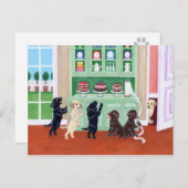 カップボードラブラドールパピーズ ポストカード (正面/裏面)