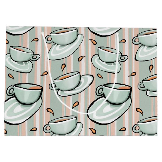 カップメドレグリーン抱き枕 ラージペーパーバッグ (裏面)