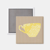 カップモダンとストライプ マグネット (正面/裏面)