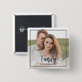 カップモダンルコラージュ写真&ラブリーファミリーギフト 缶バッジ (正面&裏面)