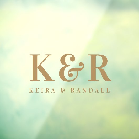 カップモノグラムミニマルシンプルリスト金ゴールド銘板 ウィンドウサイン (シート3)