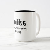 カップユーモアのマグカップにおけるコーヒーの態度の調整 ツートーンマグカップ (正面右)