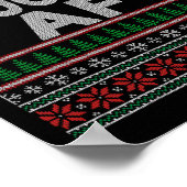 カップルいけなのためのAf醜いクリスマスセーターS ポスター (角)