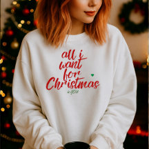 カップルおそろいクリスマススウェットシャツ