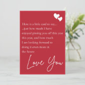 カップルおもしろいのためのバレンタインのデイカード シーズンカード (スタンド正面)