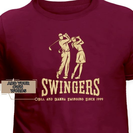 カップルおもしろいのゴルフギフトカスタムマッチング Tシャツ