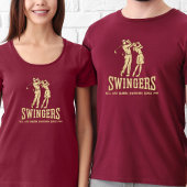 カップルおもしろいのゴルフギフトカスタムマッチング Tシャツ