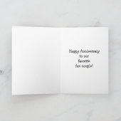 カップルおもしろいの記念日のグリーティングカード カード (内部)