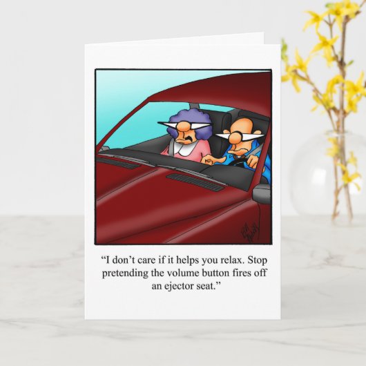 カップルおもしろいの記念日カード カード (黄色い花)