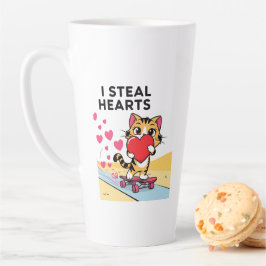 カップルおもしろいや友達でかわいいバレンタインデー カフェラテマグ