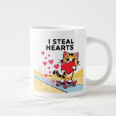 カップルおもしろいや友達でかわいいバレンタインデー ジャンボコーヒーマグカップ (右)