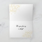 カップルおもしろいカー気のあるそぶりをしたド カード (内部)