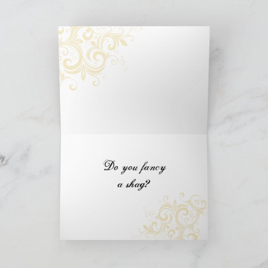 カップルおもしろいカー気のあるそぶりをしたド カード (内部)