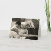 カップルおもしろいカー気のあるそぶりをしたド カード (正面)