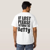 カップルおもしろいシャパーソナライズされたツ Tシャツ (裏面フル)