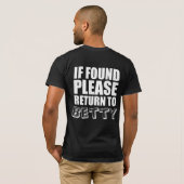 カップルおもしろいシャパーソナライズされたツ Tシャツ (裏面フル)