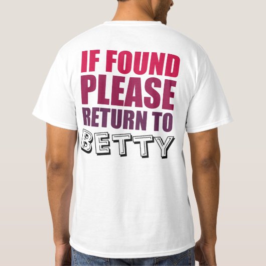 カップルおもしろいシャパーソナライズされたツ Tシャツ (裏面)