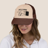 カップルおもしろいハット， x2,HE/SHEは私のもの，編集文字 キャップ (インサイチュ)