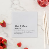 カップルおもしろいファクトナプキン。 スタンダードカクテルナプキン (インサイチュ)