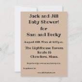 カップルおもしろいベビーシャワー招待状 招待状 (裏面)